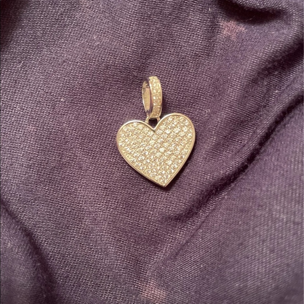 925 sterling silver heart pendant with CZ